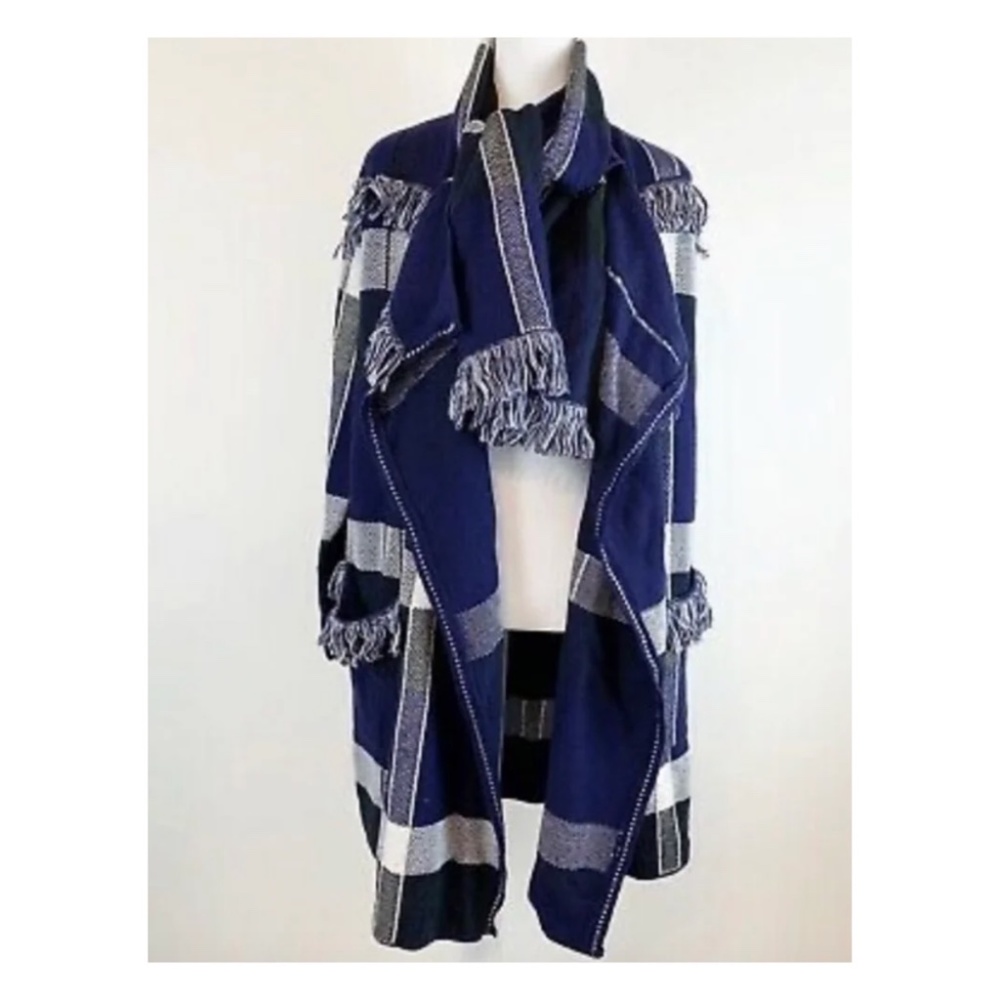Tory Burch Eden Open Jacket With Scarf XS